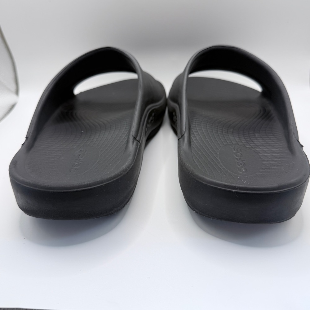 OOFOS Black Recovery Slide Sandal - Picture 9 of 11